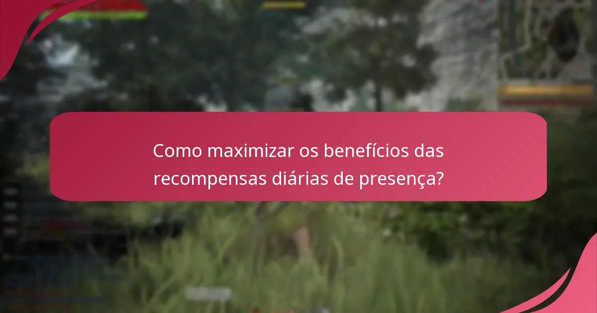 Quais dados históricos estão disponíveis para as recompensas de presença?