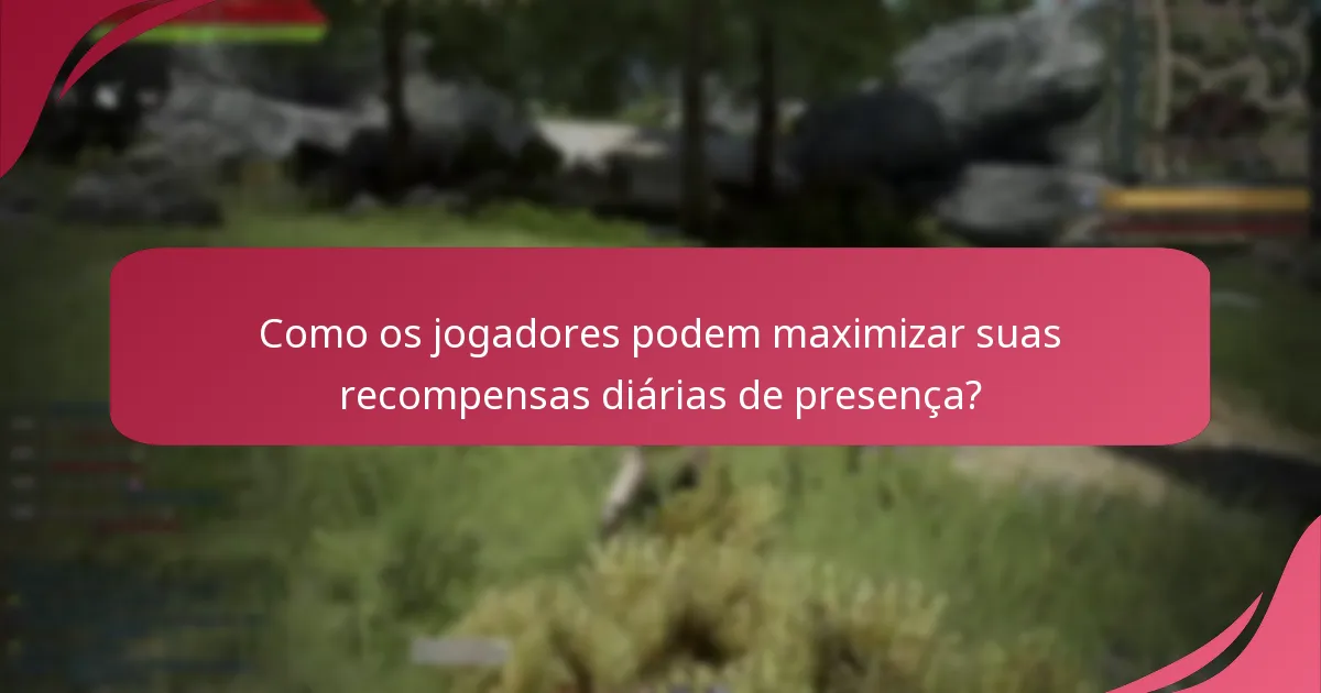 Quais eventos especiais influenciam as recompensas diárias de presença?