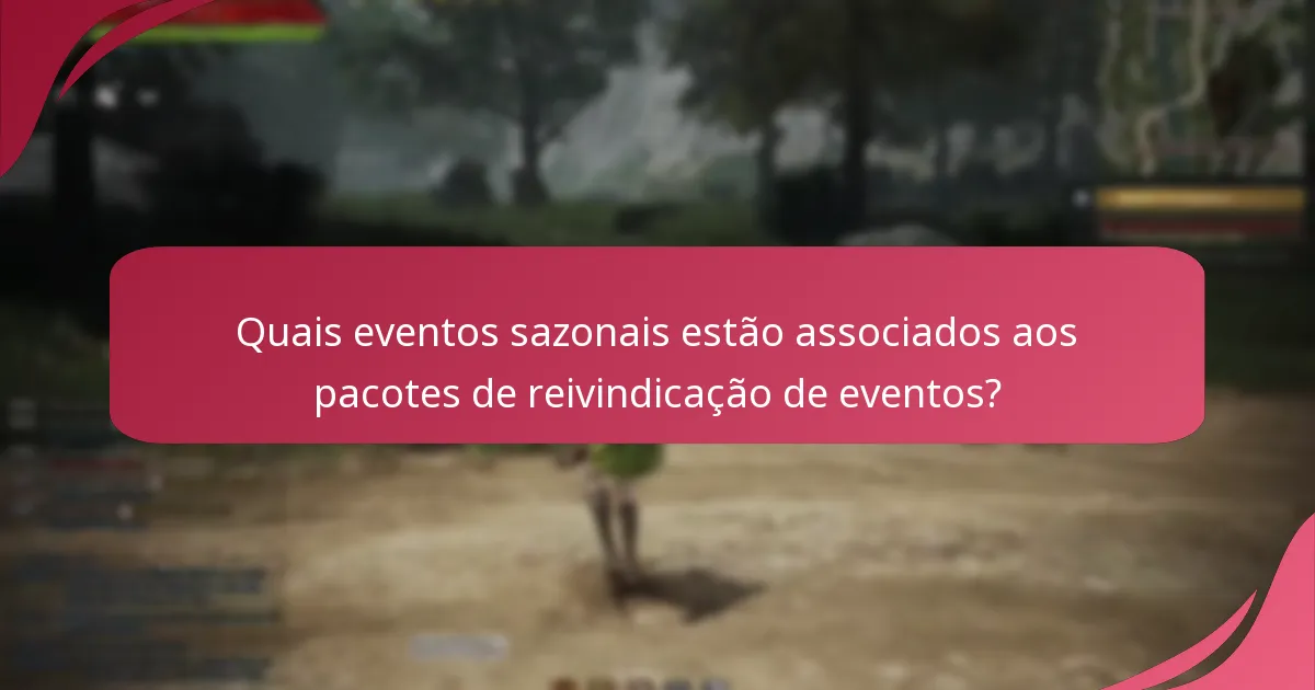 Quais são as ofertas por tempo limitado para pacotes de reivindicação de eventos?
